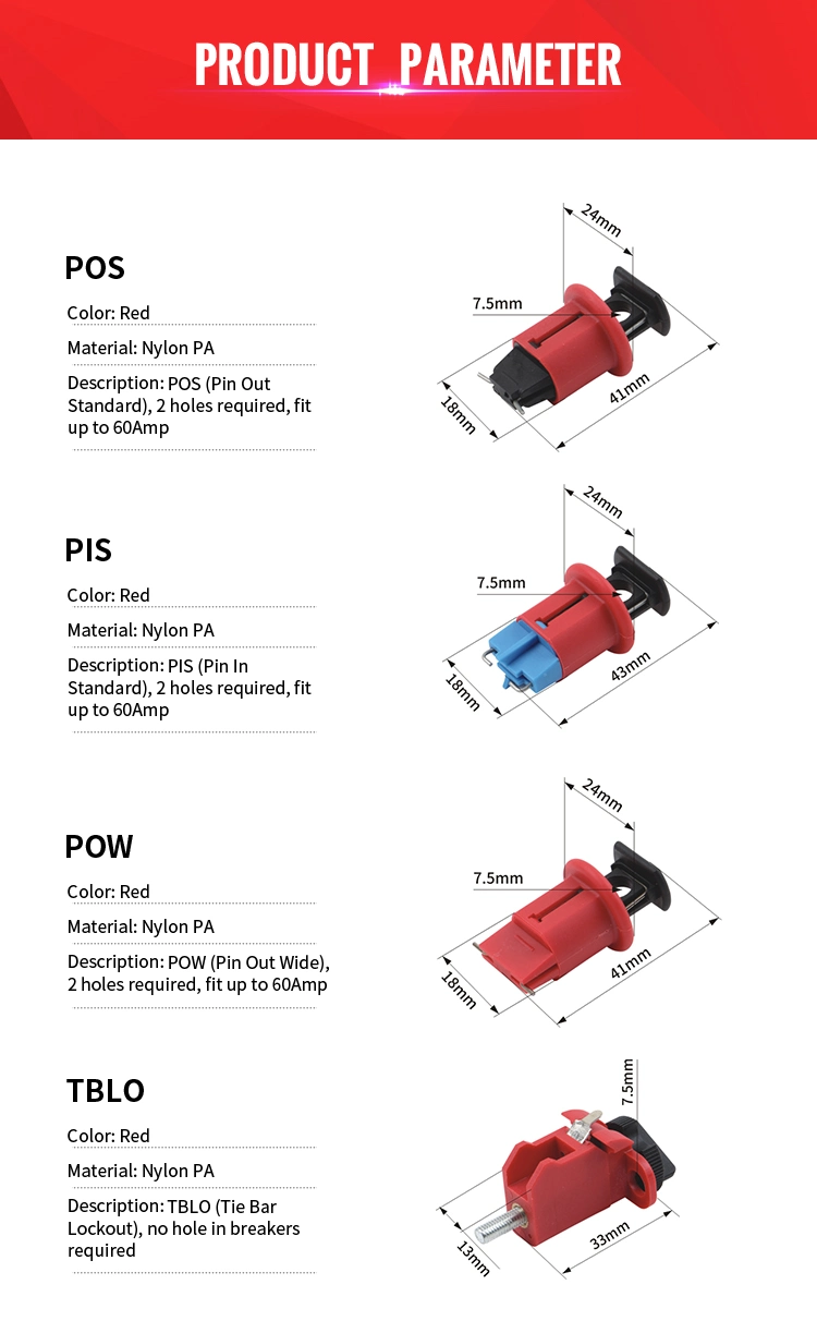 Loto High Quality Miniature Circuit Breaker Lockout Tblo