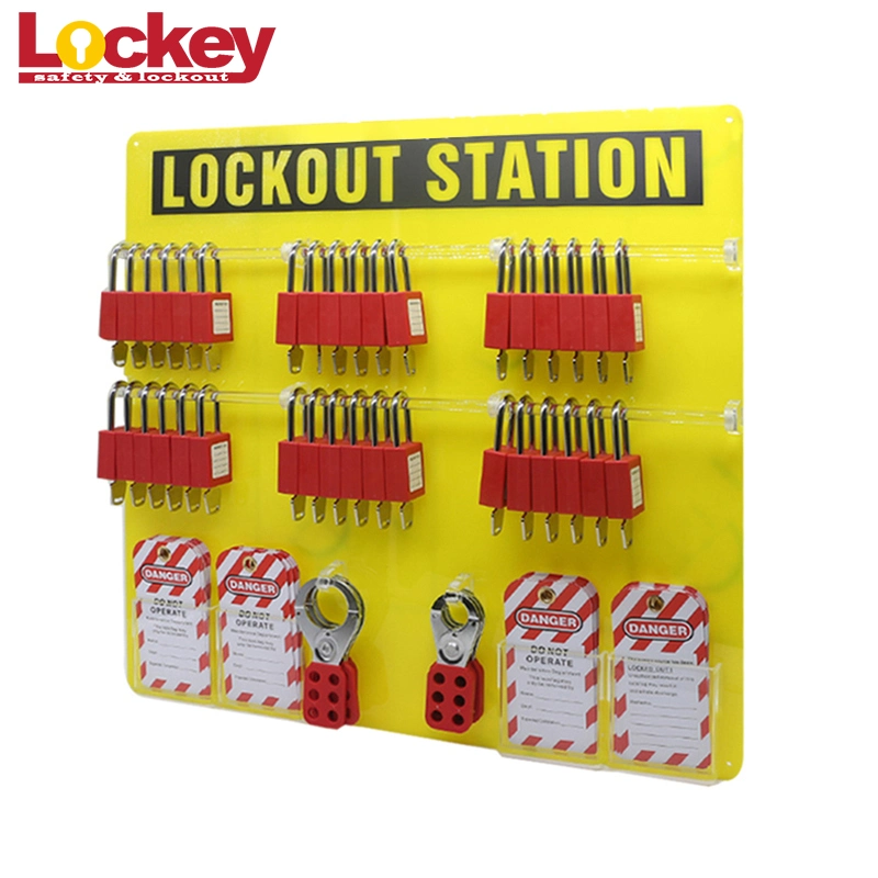 Shock Resistance Yellow Combination Plastic Safety Lockout Station (LK14)