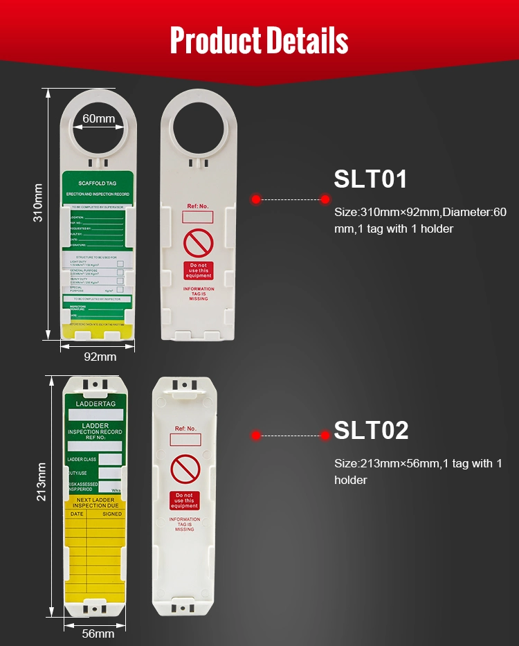 Universal Safety Customized ABS Scaffolding Holder Lockout Tag