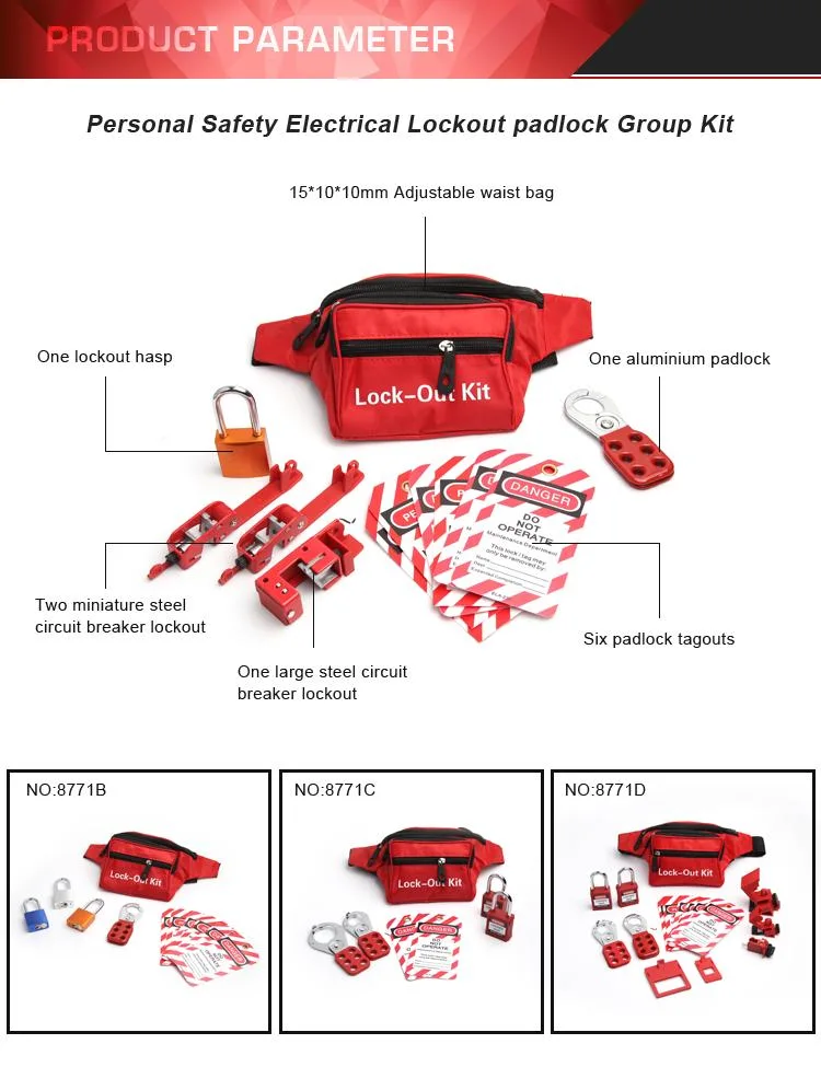 Industry Electrical Carbon Steel Material Portable Metal Group Safety Lockout Box