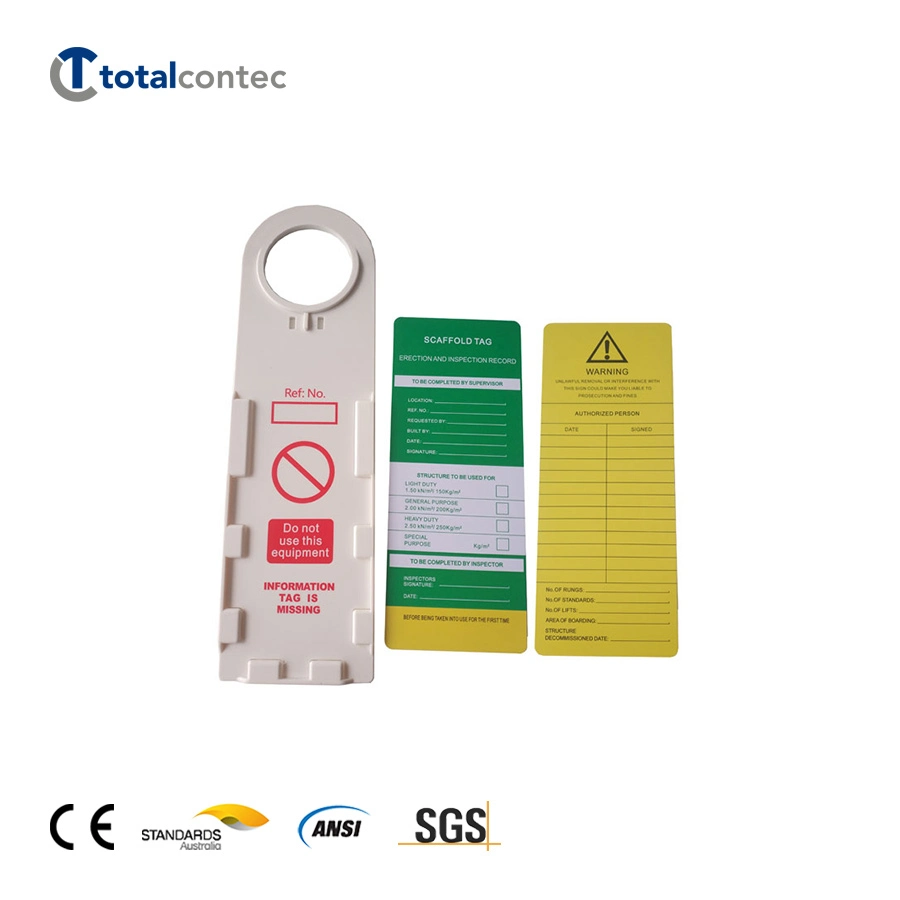 Engineering Plastic Safety Lockout Warning Scaffold Safety Tag