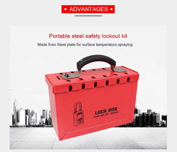 Portable Metal Group Safety Lockout Kit Lockout Box