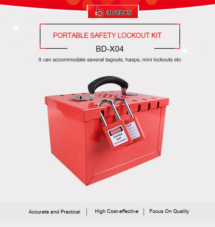 Bozzys Allow 12 Padlocks Steel Portable Safety Lockout Box